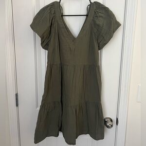 Old Navy Moss Green V-Neck Dress